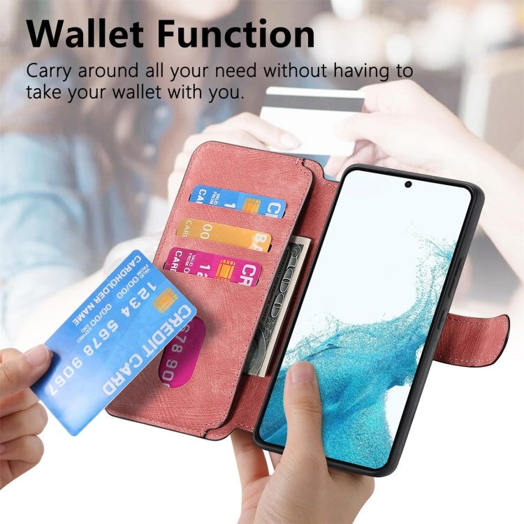 For Galaxy S22+ 5G CaseNeo MagSafe RFID Anti-theft Retro Leather Phone Case