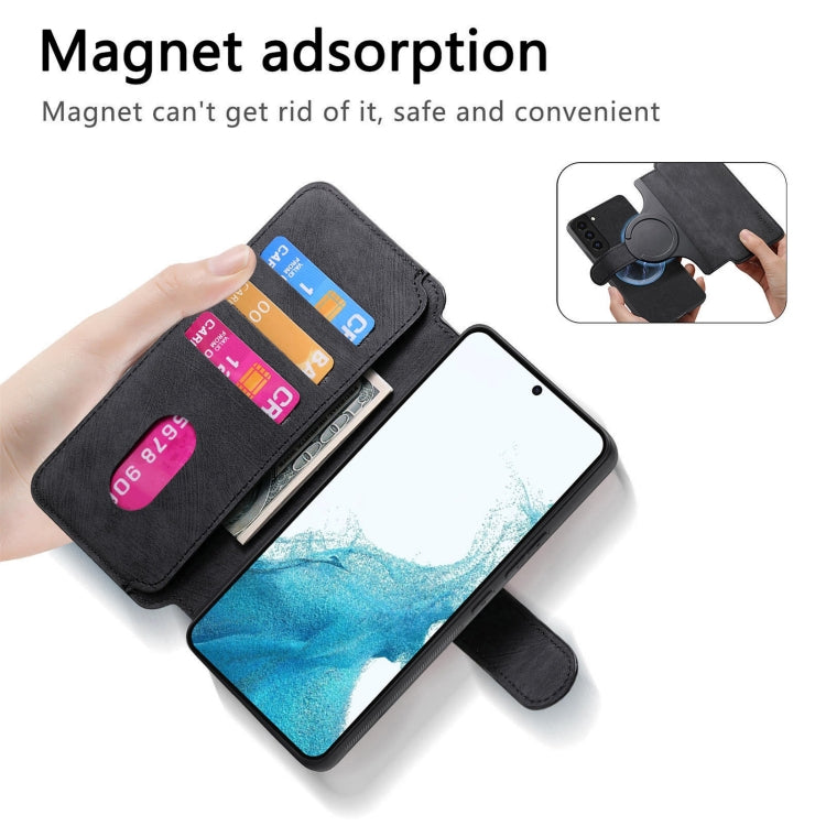 For Galaxy S22 5G CaseNeo MagSafe RFID Anti-theft Retro Leather Phone Case