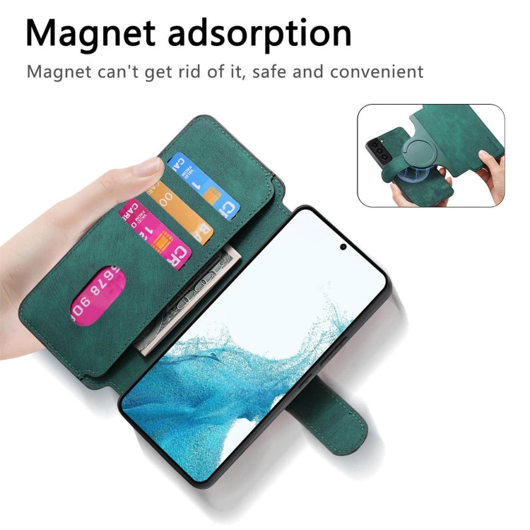 For Galaxy S22 5G CaseNeo MagSafe RFID Anti-theft Retro Leather Phone Case