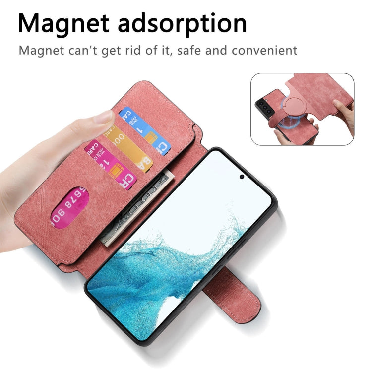 For Galaxy S22 5G CaseNeo MagSafe RFID Anti-theft Retro Leather Phone Case