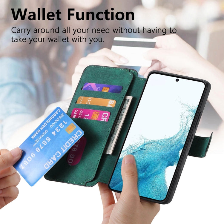 For Galaxy S21+ 5G CaseNeo MagSafe RFID Anti-theft Retro Leather Phone Case