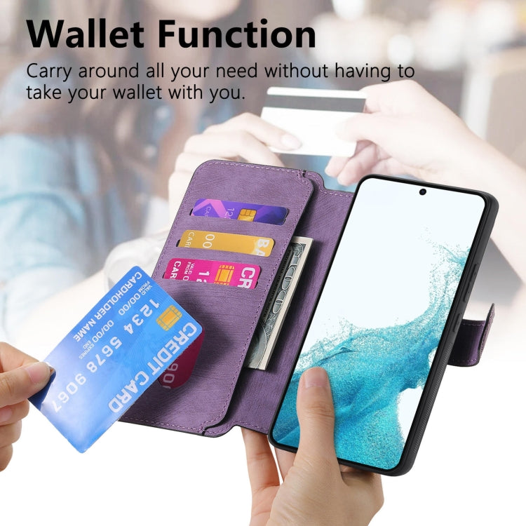 For Galaxy S21+ 5G CaseNeo MagSafe RFID Anti-theft Retro Leather Phone Case