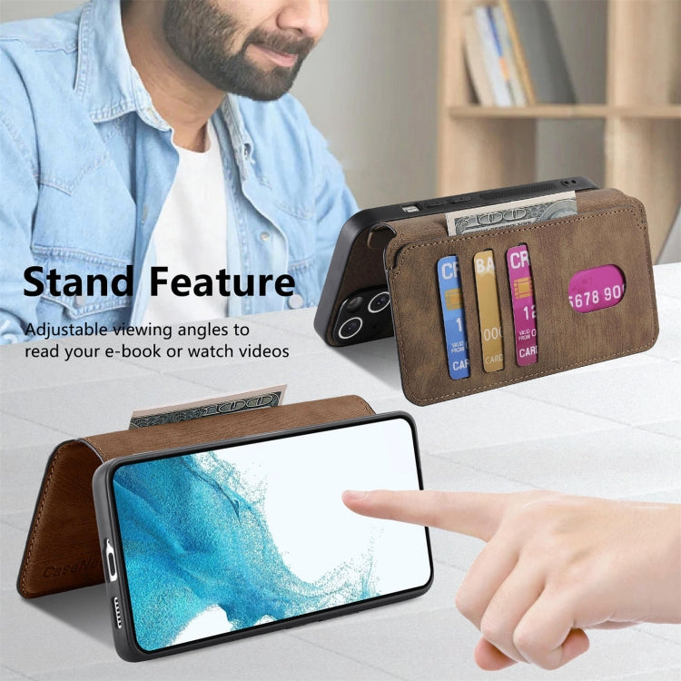 For Galaxy S21 FE 5G CaseNeo MagSafe RFID Anti-theft Retro Leather Phone Case
