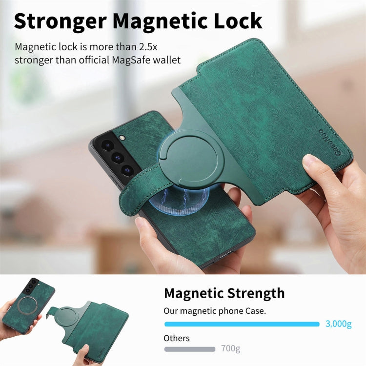 For Galaxy S21 FE 5G CaseNeo MagSafe RFID Anti-theft Retro Leather Phone Case
