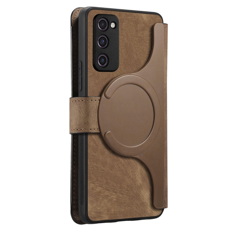 For Galaxy S20 FE CaseNeo MagSafe RFID Anti-theft Retro Leather Phone Case