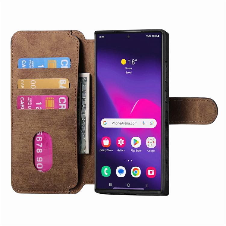 For Galaxy S25 Ultra 5G CaseNeo MagSafe RFID Anti-theft Retro Leather Phone Case