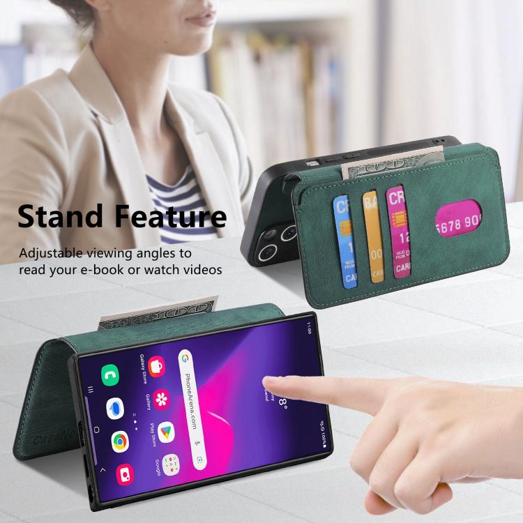 For Galaxy S25 Ultra 5G CaseNeo MagSafe RFID Anti-theft Retro Leather Phone Case