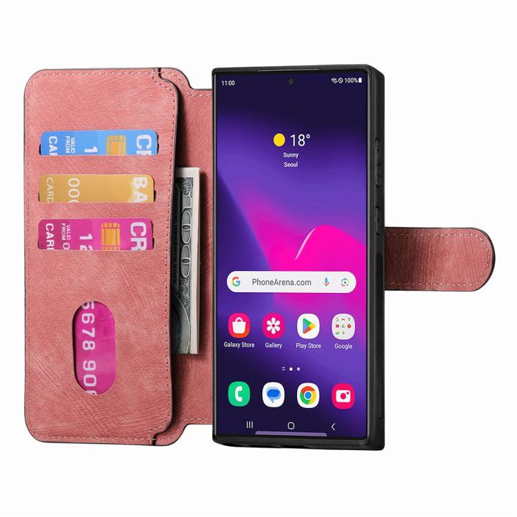 For Galaxy S25 Ultra 5G CaseNeo MagSafe RFID Anti-theft Retro Leather Phone Case