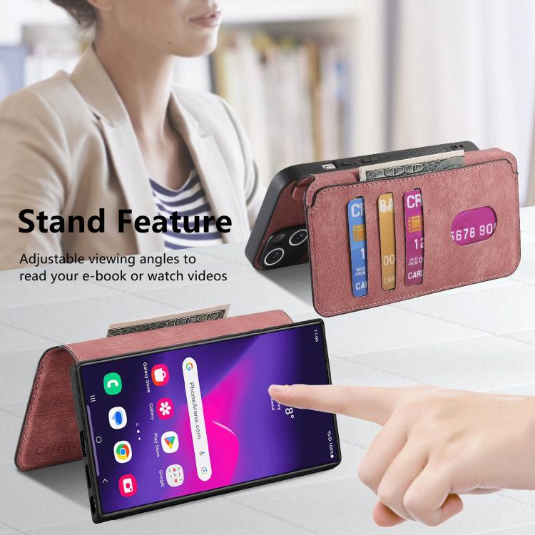 For Galaxy S25 Ultra 5G CaseNeo MagSafe RFID Anti-theft Retro Leather Phone Case