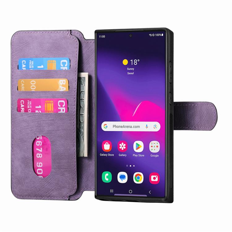 For Galaxy S25 Ultra 5G CaseNeo MagSafe RFID Anti-theft Retro Leather Phone Case