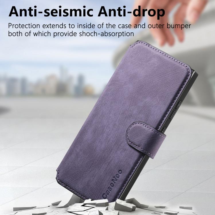 For Galaxy S25 Ultra 5G CaseNeo MagSafe RFID Anti-theft Retro Leather Phone Case