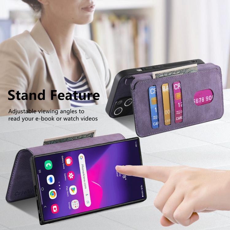For Galaxy S25 Ultra 5G CaseNeo MagSafe RFID Anti-theft Retro Leather Phone Case
