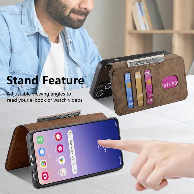 For Galaxy S25 FE 5G CaseNeo MagSafe RFID Anti-theft Retro Leather Phone Case