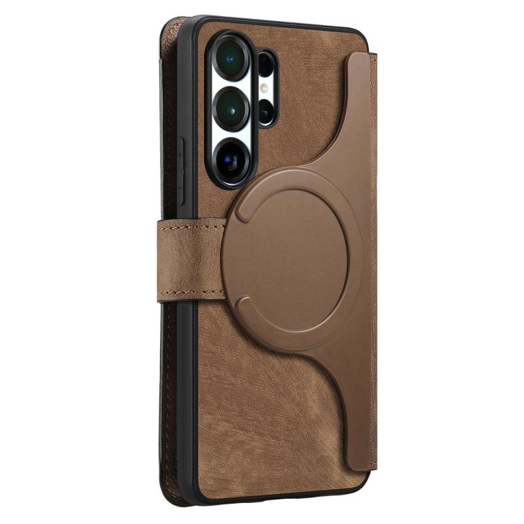 For Galaxy S26 Ultra 5G CaseNeo MagSafe RFID Anti-theft Retro Leather Phone Case