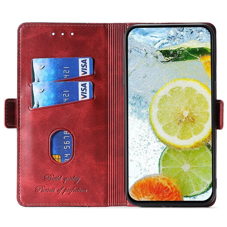 For iPhone 16 Plus Contrast Color Side Buckle Leather Phone Case