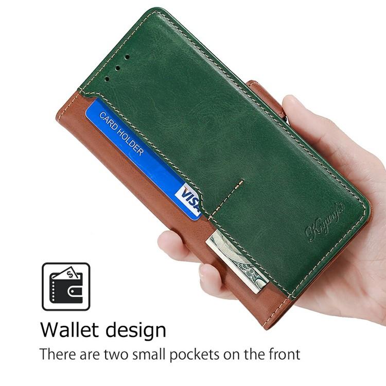 For iPhone 17 Contrast Color Side Buckle Leather Phone Case