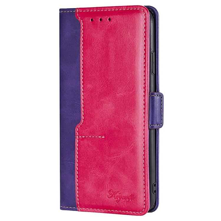 For iPhone 17 Contrast Color Side Buckle Leather Phone Case