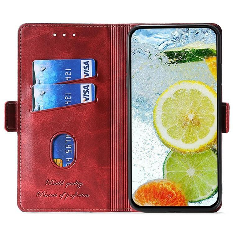 For iPhone Air Contrast Color Side Buckle Leather Phone Case