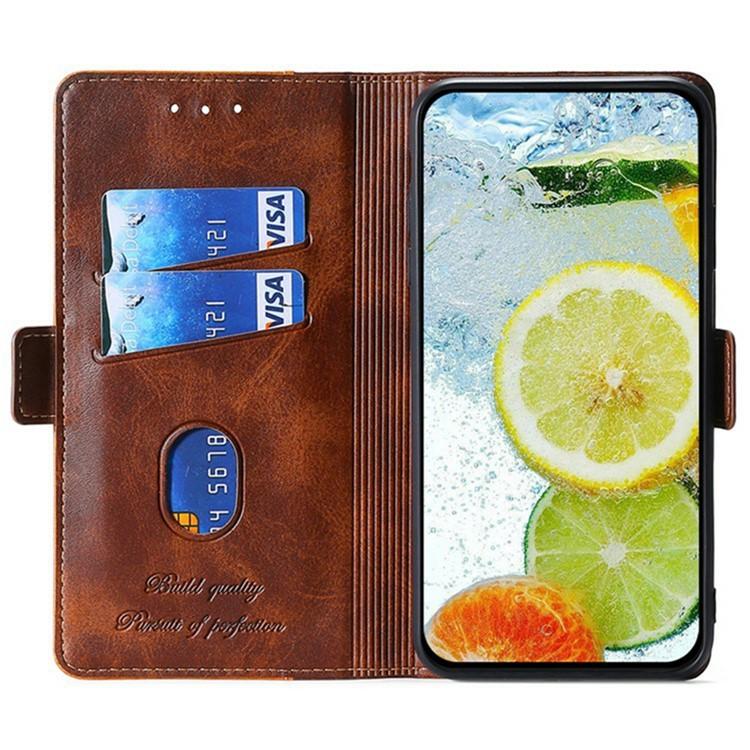 For iPhone 17 Pro Max Contrast Color Side Buckle Leather Phone Case