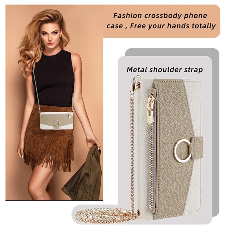For iPhone 17 Pro Crossbody Litchi Texture Leather Phone Case