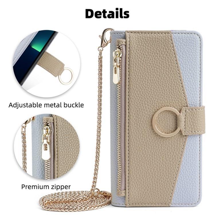 For iPhone 17 Pro Max Crossbody Litchi Texture Leather Phone Case