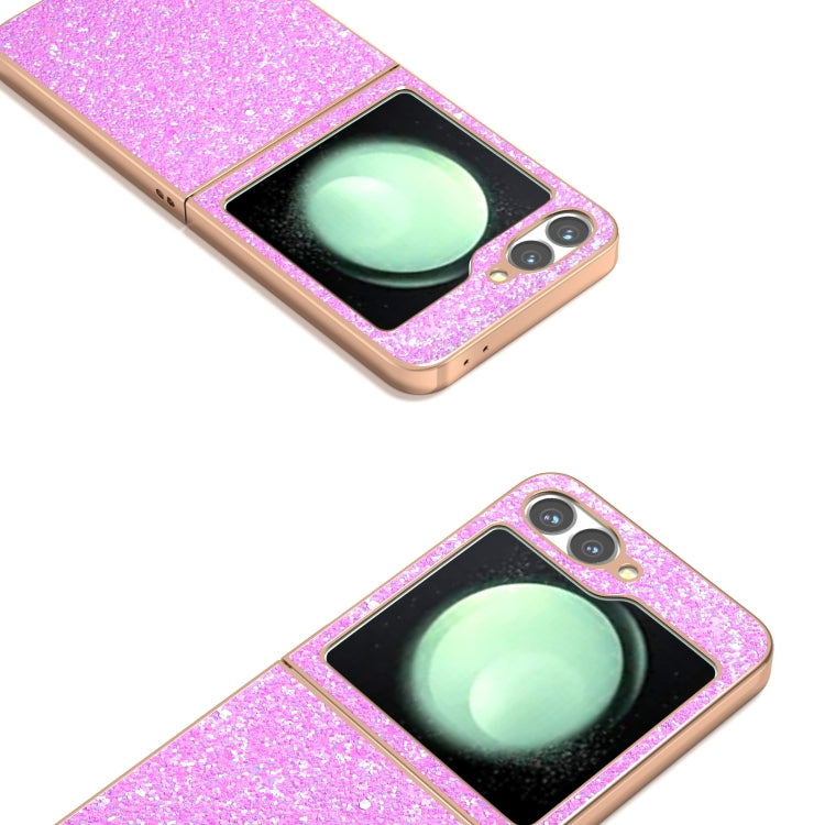For Samsung Galaxy Z Flip6 / Flip7 FE Electroplating Frame Colorful Glitter Phone Case
