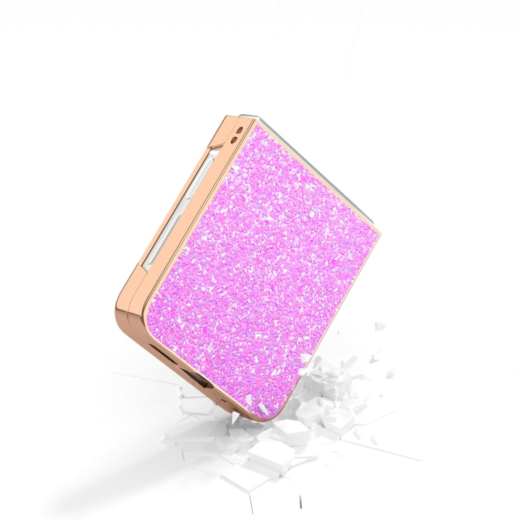 For Samsung Galaxy Z Flip6 / Flip7 FE Electroplating Frame Colorful Glitter Phone Case