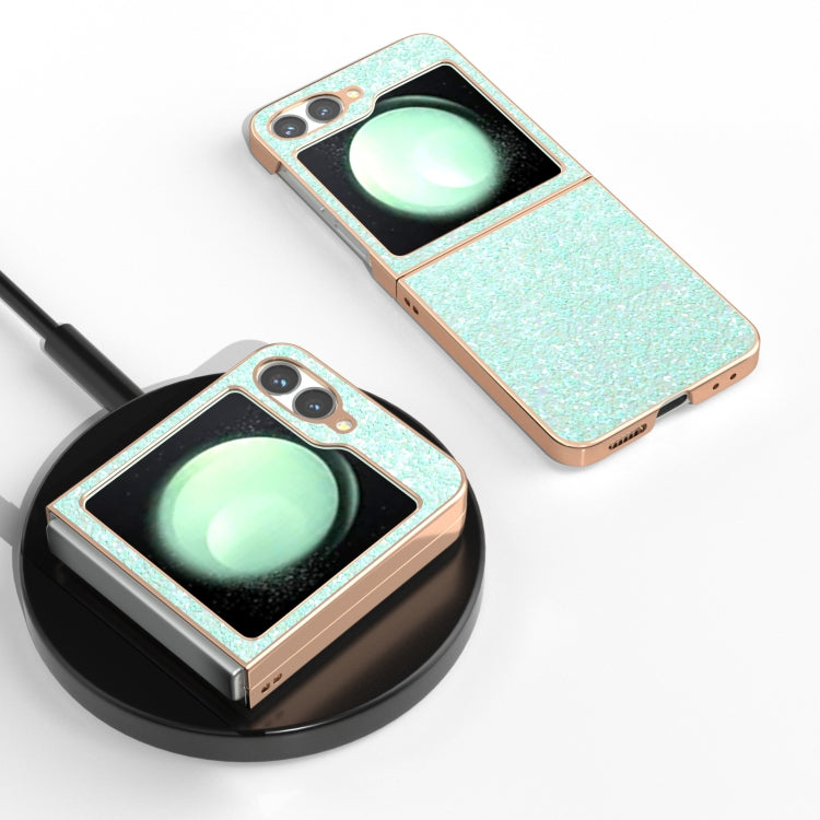 For Samsung Galaxy Z Flip6 / Flip7 FE Electroplating Frame Colorful Glitter Phone Case