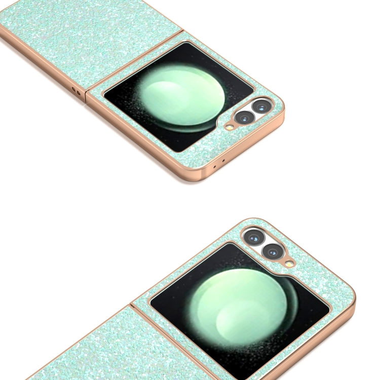 For Samsung Galaxy Z Flip6 / Flip7 FE Electroplating Frame Colorful Glitter Phone Case