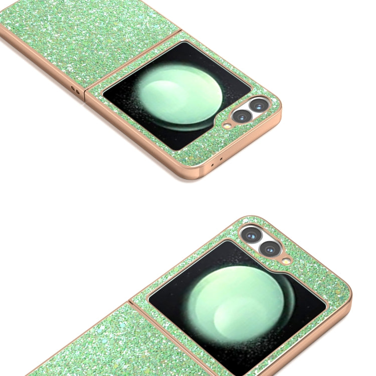 For Samsung Galaxy Z Flip6 / Flip7 FE Electroplating Frame Colorful Glitter Phone Case