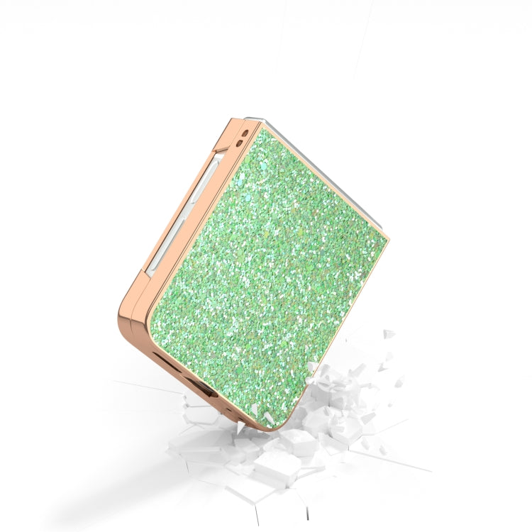 For Samsung Galaxy Z Flip6 / Flip7 FE Electroplating Frame Colorful Glitter Phone Case