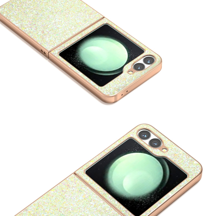 For Samsung Galaxy Z Flip6 / Flip7 FE Electroplating Frame Colorful Glitter Phone Case