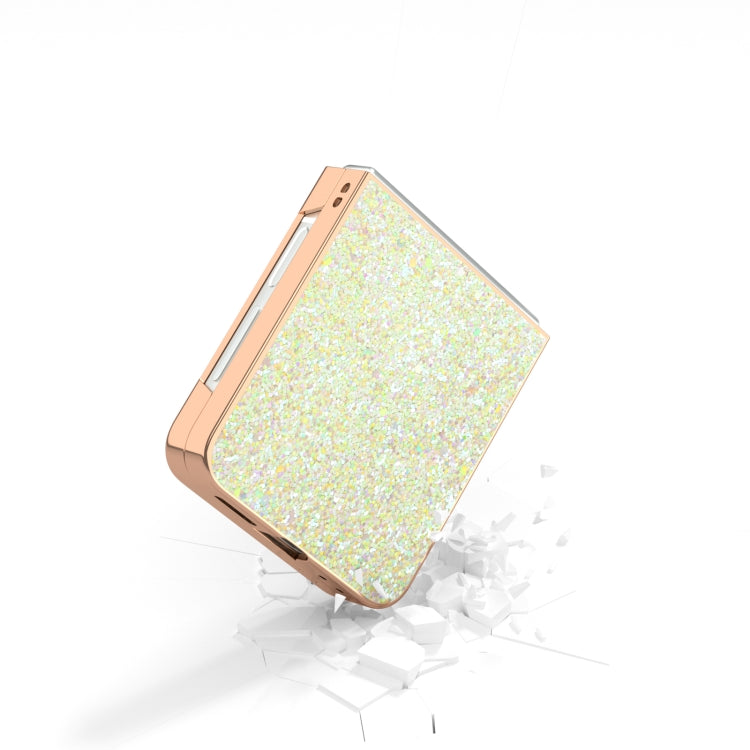 For Samsung Galaxy Z Flip6 / Flip7 FE Electroplating Frame Colorful Glitter Phone Case