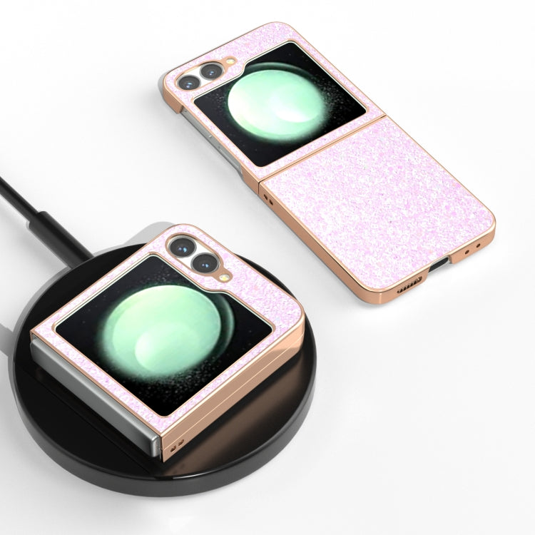 For Samsung Galaxy Z Flip6 / Flip7 FE Electroplating Frame Colorful Glitter Phone Case