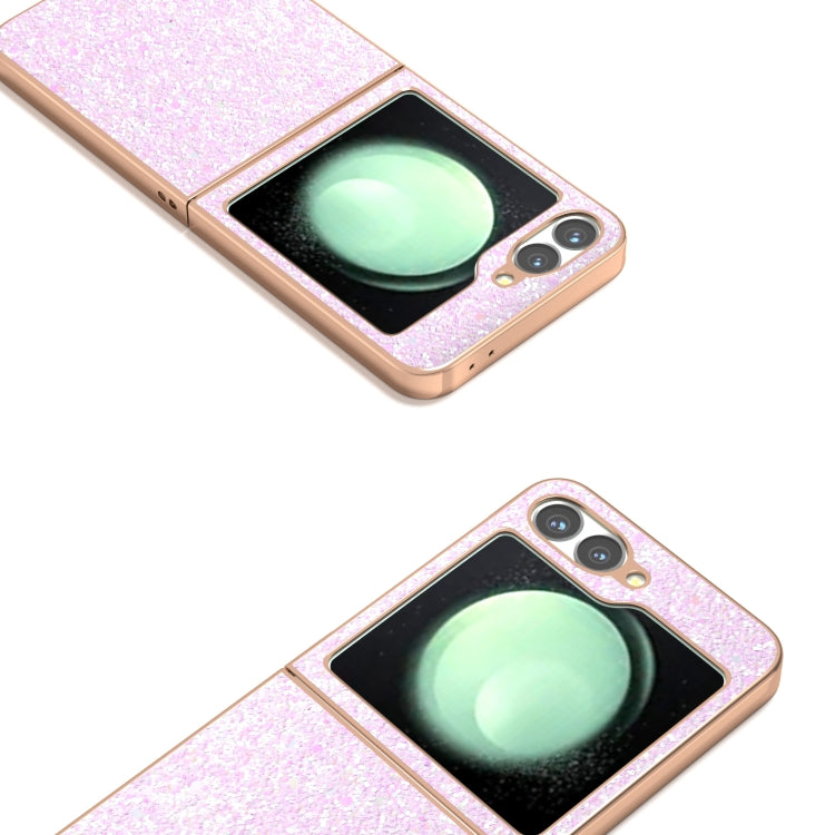 For Samsung Galaxy Z Flip6 / Flip7 FE Electroplating Frame Colorful Glitter Phone Case