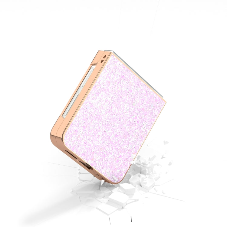 For Samsung Galaxy Z Flip6 / Flip7 FE Electroplating Frame Colorful Glitter Phone Case