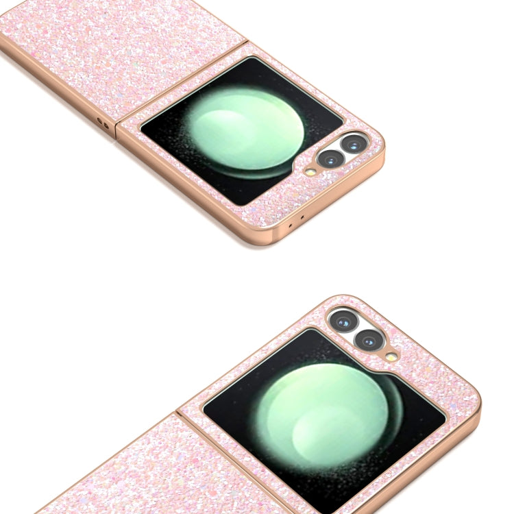 For Samsung Galaxy Z Flip6 / Flip7 FE Electroplating Frame Colorful Glitter Phone Case