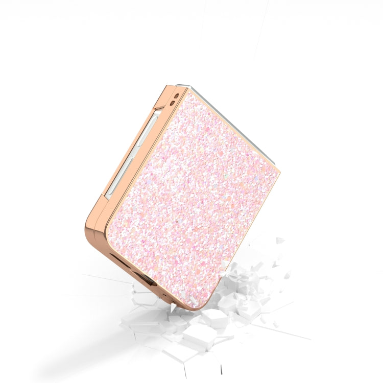 For Samsung Galaxy Z Flip6 / Flip7 FE Electroplating Frame Colorful Glitter Phone Case