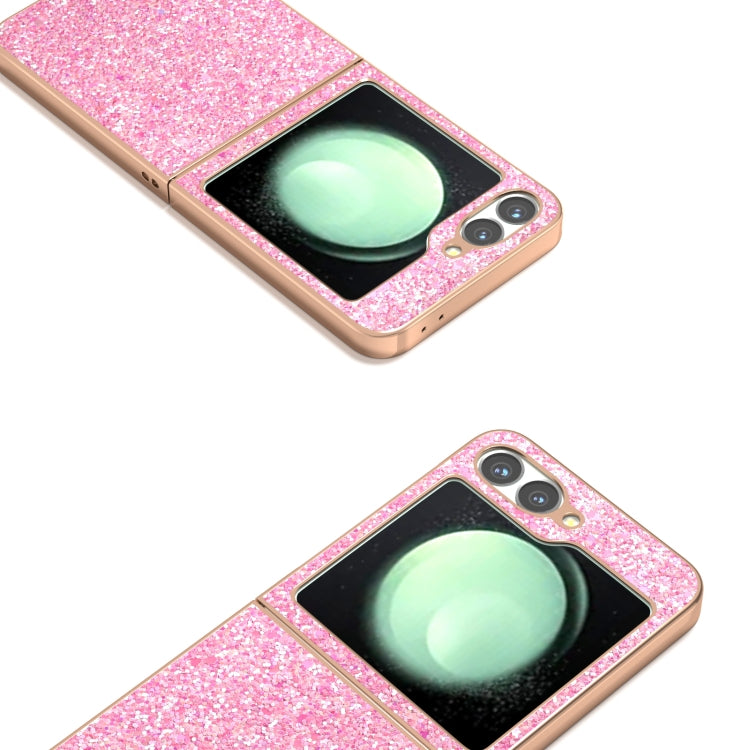 For Samsung Galaxy Z Flip6 / Flip7 FE Electroplating Frame Colorful Glitter Phone Case