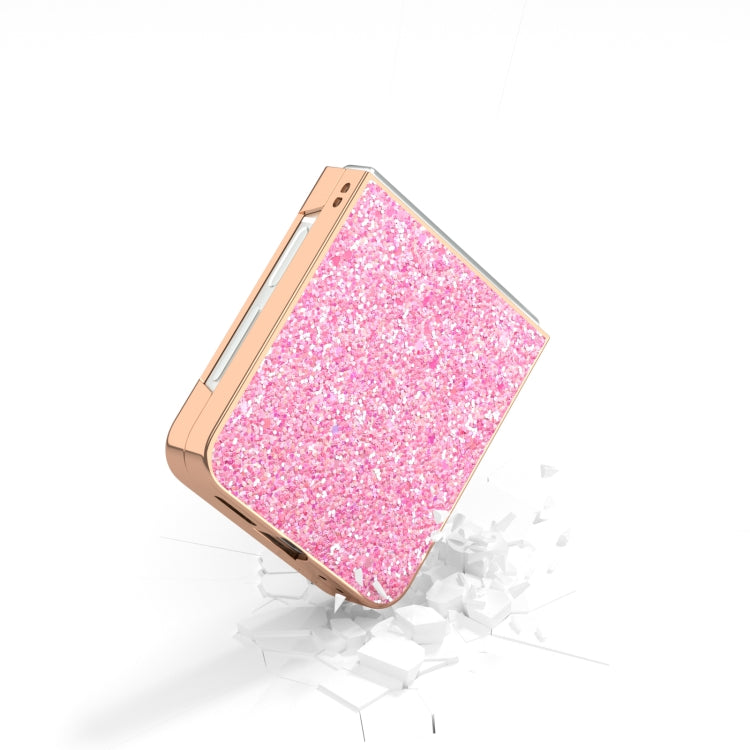 For Samsung Galaxy Z Flip6 / Flip7 FE Electroplating Frame Colorful Glitter Phone Case