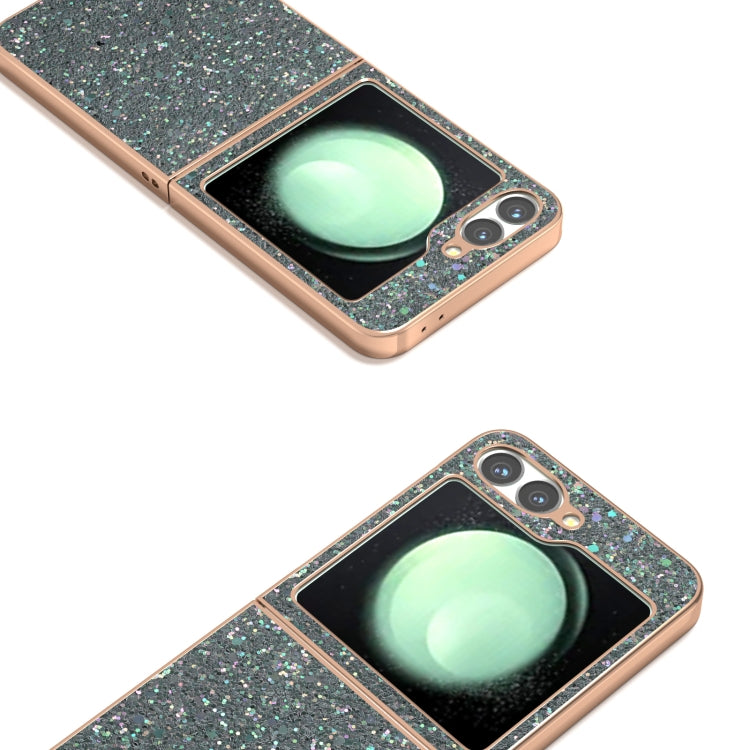 For Samsung Galaxy Z Flip6 / Flip7 FE Electroplating Frame Colorful Glitter Phone Case