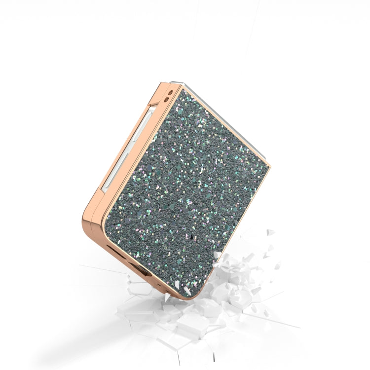 For Samsung Galaxy Z Flip6 / Flip7 FE Electroplating Frame Colorful Glitter Phone Case