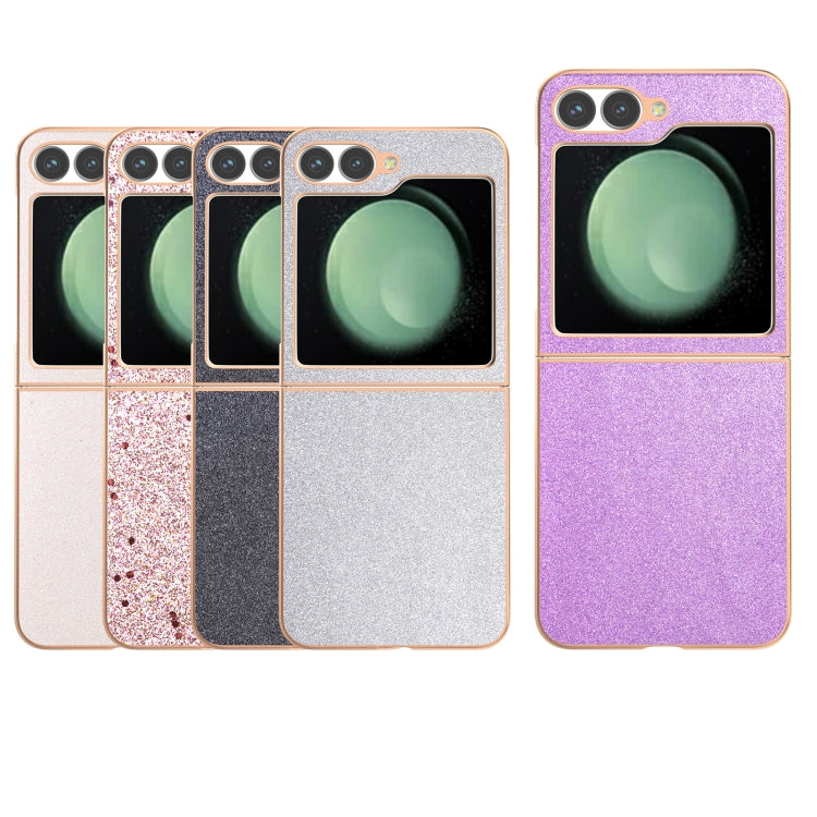 For Samsung Galaxy Z Flip6 / Flip7 FE Electroplating Frame Glitter Shockproof Phone Case