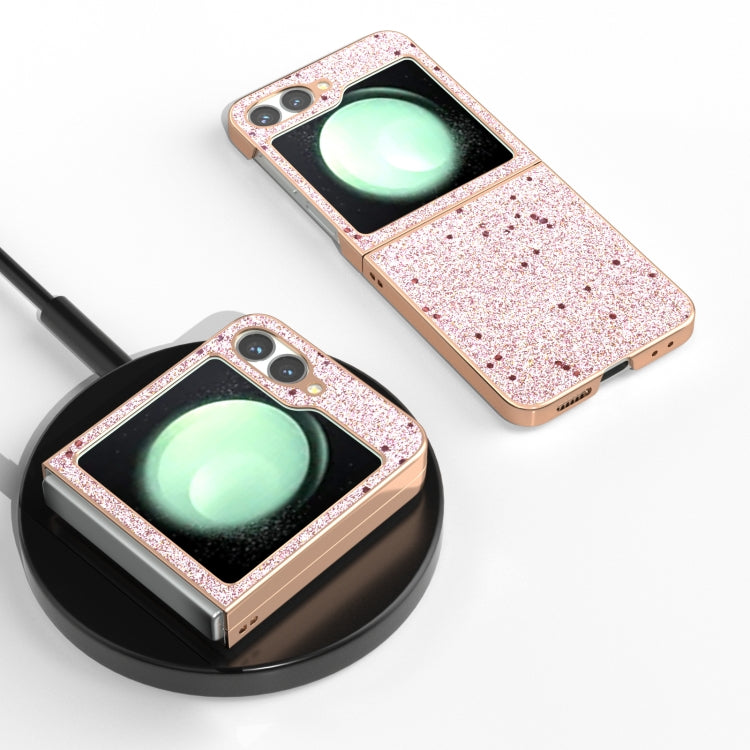 For Samsung Galaxy Z Flip6 / Flip7 FE Electroplating Frame Glitter Shockproof Phone Case