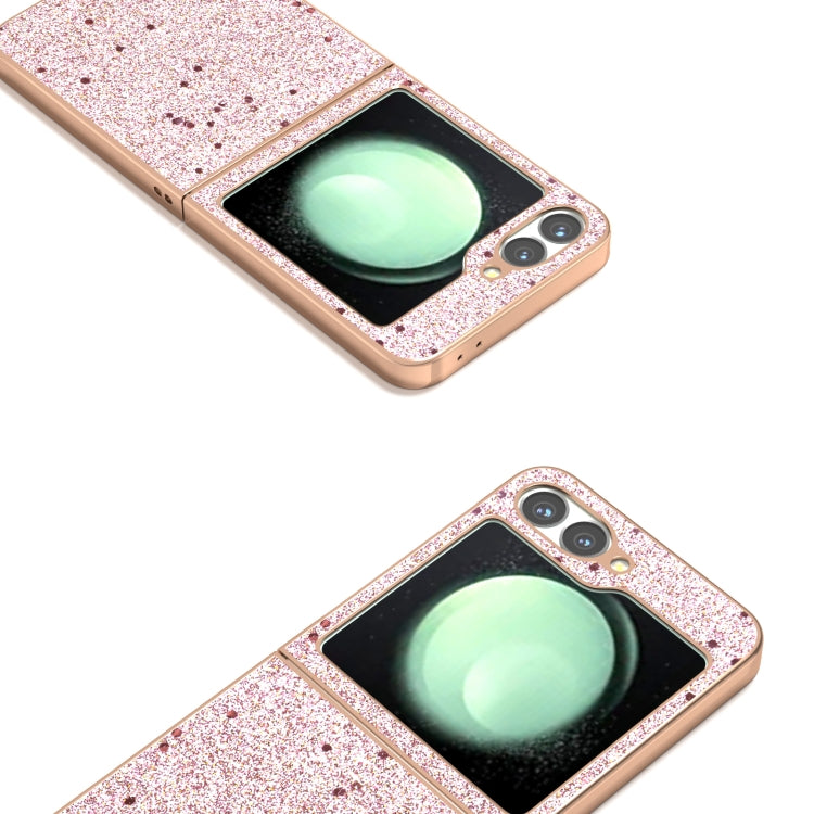 For Samsung Galaxy Z Flip6 / Flip7 FE Electroplating Frame Glitter Shockproof Phone Case