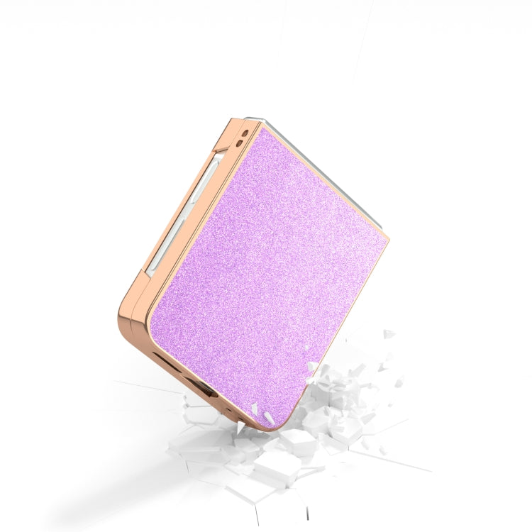 For Samsung Galaxy Z Flip6 / Flip7 FE Electroplating Frame Glitter Shockproof Phone Case