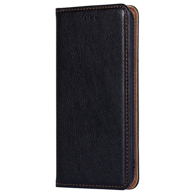 For iPhone 16 Pro Gloss Oil Solid Color Magnetic Leather Phone Case