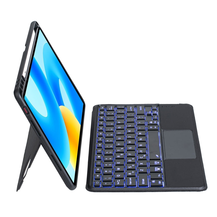 For Huawei MatePad 11.5 / MatePad Air 11.5 Detachable Backlit Bluetooth Keyboard Leather Case with Touchpad - Black