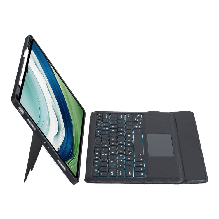 For Huawei MatePad Pro 13.2 2025 / 2023 Detachable Backlit Bluetooth Keyboard Leather Case with Touchpad - Black