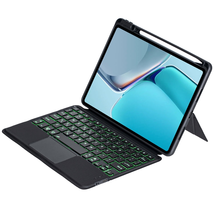 For Huawei MatePad 11 2021 Detachable Backlit Bluetooth Keyboard Leather Case with Touchpad - Black